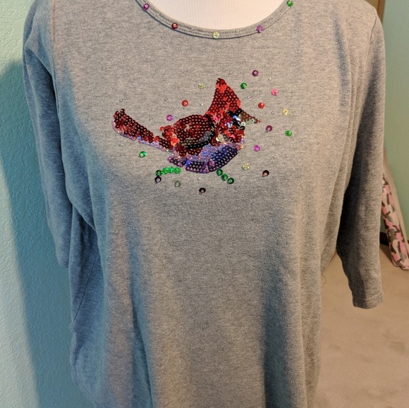 Quaker Factory Tops - Sequined shirt